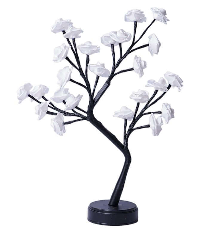 Lampe de Table en forme d'arbre à fleurs et de roses, veilleuse féerique de bureau, alimentée par USB, cadeaux pour mariage, saint-valentin, décoration de noël