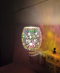 3D-Glas-Aromatherapie-Wachsschmelzlampe, kleine Nachtlampe