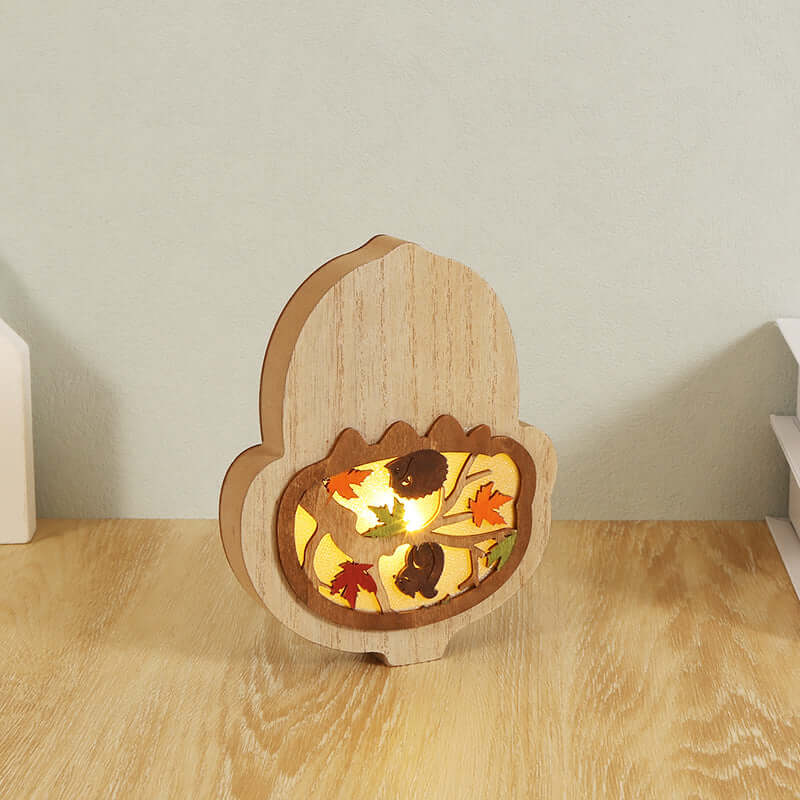 Wood Carving Luminous Home Decoration