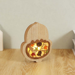 Wood Carving Luminous Home Decoration