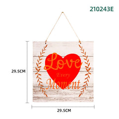 Plaque de porte en bois créative décorative pour fête de la Saint-Valentin