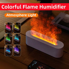 Diffuseur d'arôme de flamme, humidificateur d'air ultrasonique, brumisateur, lampe à huile essentielle Led, diffuseur de feu réaliste, 2023