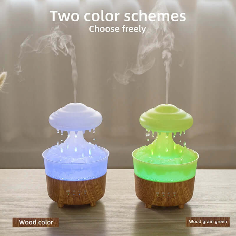 2023 Rain Cloud Night Light Humidifier With Raining Water Drop Sound And 7 Color Led Light Essential Oil Diffuser Aromatherapy