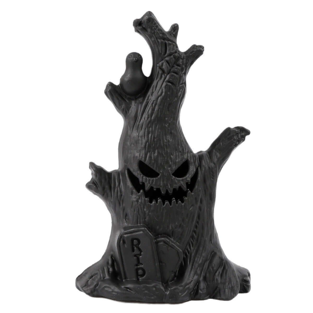 Halloween Pumpkin Lamp with Ghost Stump Decoration for Spooky Ambiance