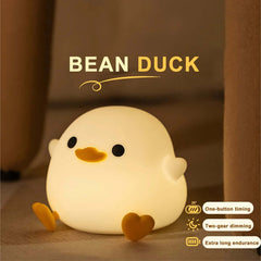 Doudou canard Silicone lampe d'alarme lumière d'ambiance chambre lampe de chevet Usb charge avec veilleuse de couchage