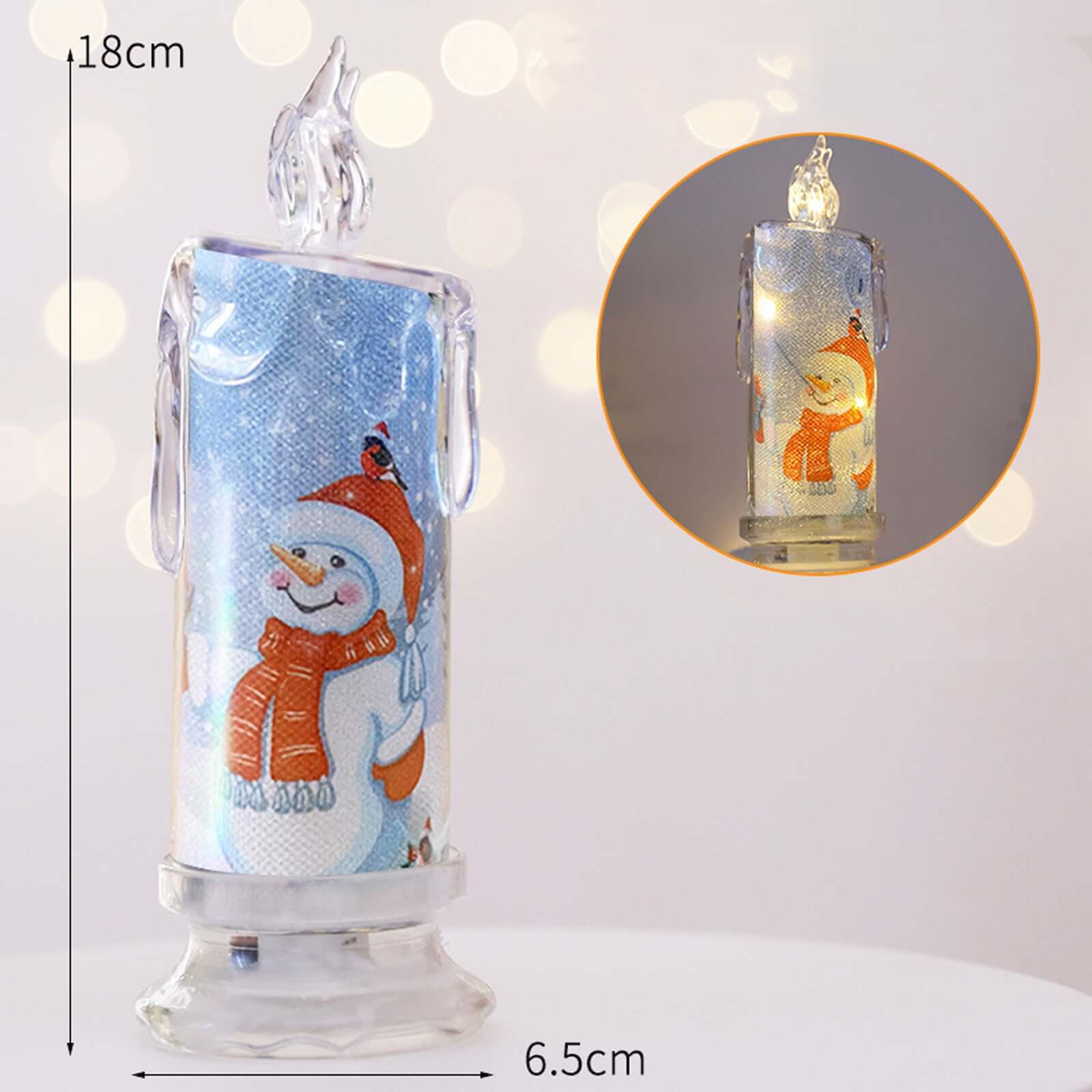 Bougies électroniques transparentes de Noël Cadeaux décoratifs