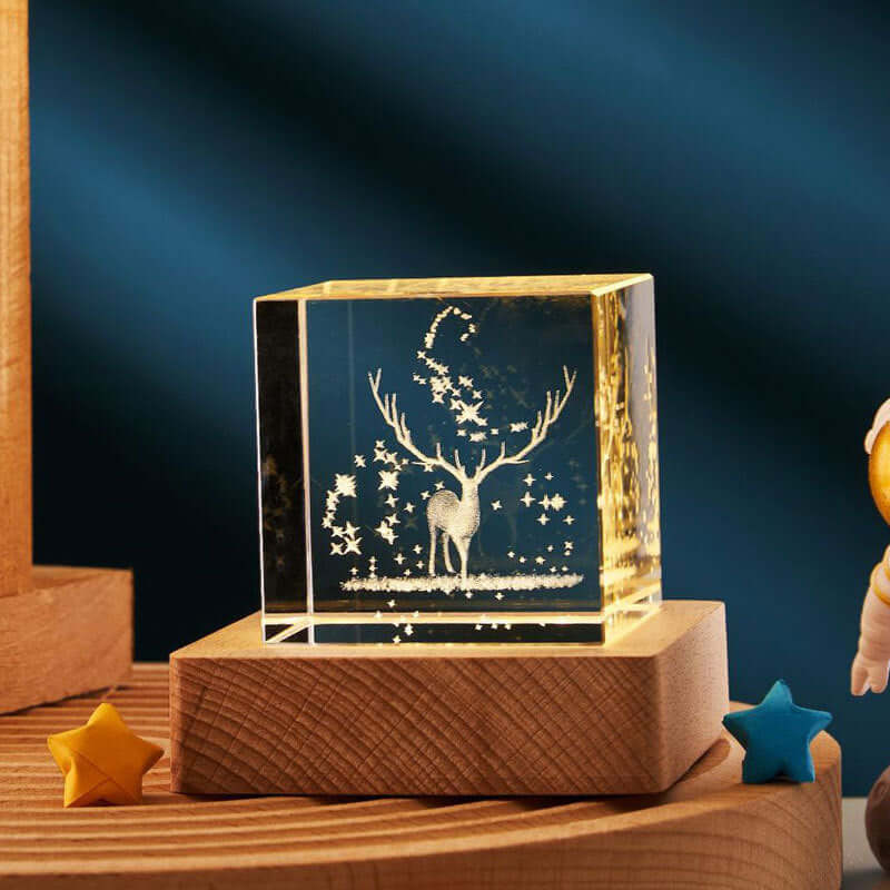 3D Transparent Kristall Cube Desktop Dekoration Kleine Nacht Lampe Schlafzimmer Wohnkultur Für Kinder Party Kinder Geburtstag Geschenke