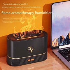 Humidificateur de flamme USB, minuterie intelligente, diffuseur d'arôme électrique, Simulation de feu, lampe de nuit, décoration de maison