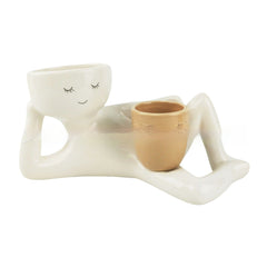 Petit pot de fleurs d'intérieur bizarre avec trou de drainage et bouchon pour décoration de petit pot