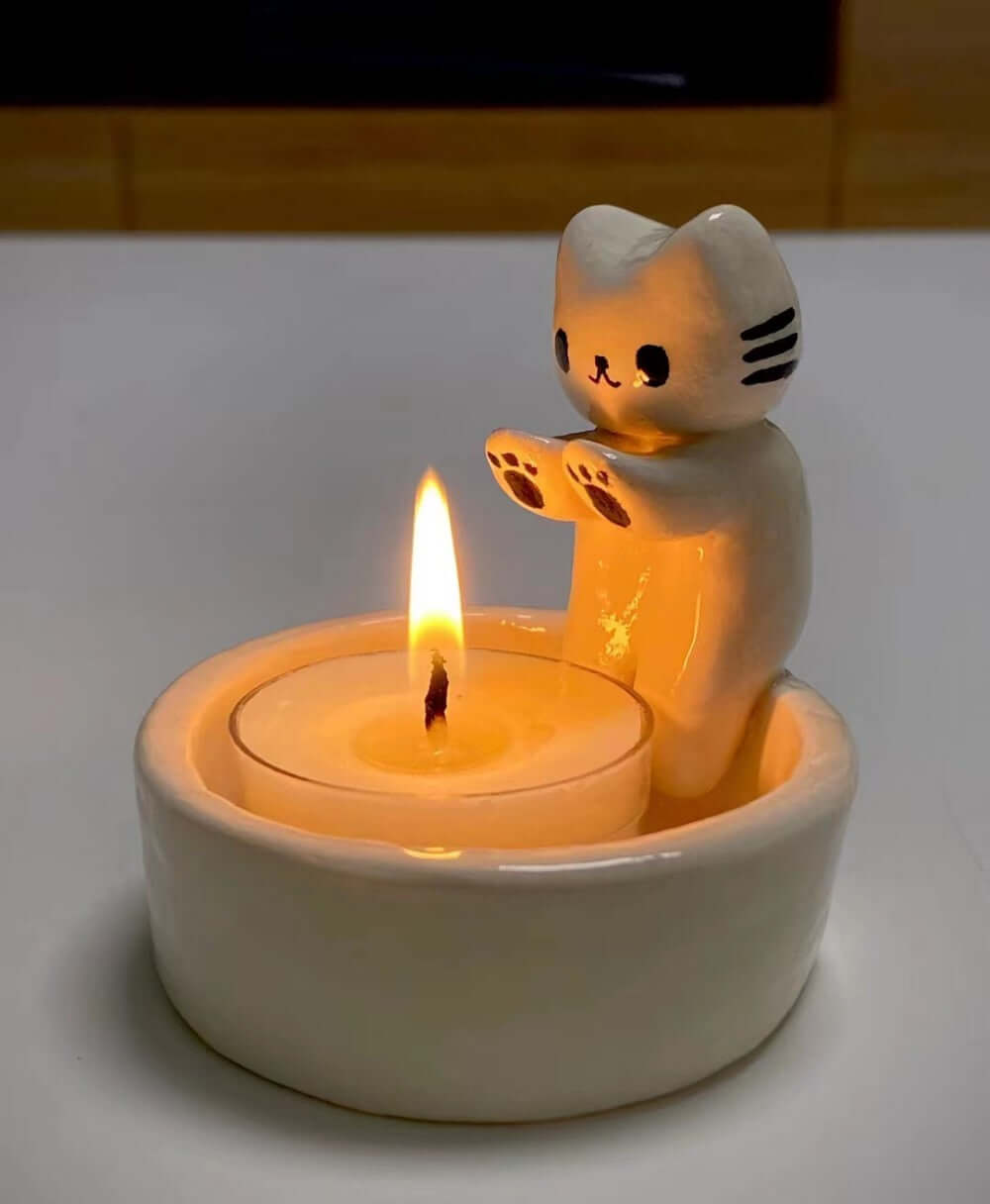 Christmas New Year Bedroom Atmosphere Cat Aromatherapy Candlestick