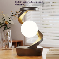 Lampe de bureau rotative en lune avec capteur de charge sans fil pour téléphone, lampes de Table de contrôle, lampe de bureau décorative, petite lampe de nuit, décoration de maison