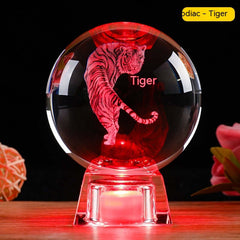 Crystal Ball Zodiac Decorative Crafts Luminous Ornaments