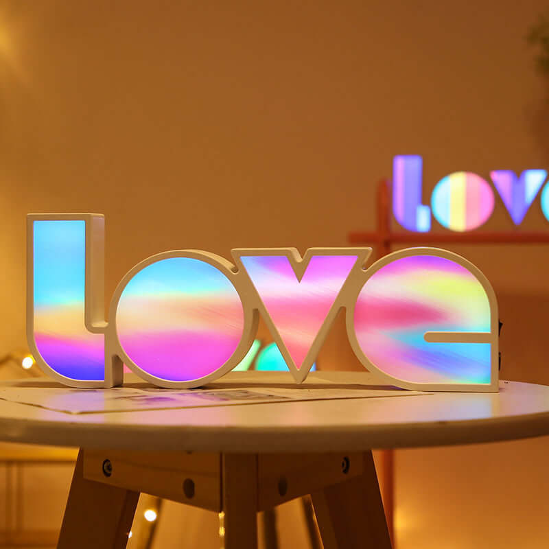 Décor de saint-valentin, lumière LED d'amour, cadeau de saint-valentin pour petite amie, décoration de fête d'anniversaire de mariage, décor de mariage romantique