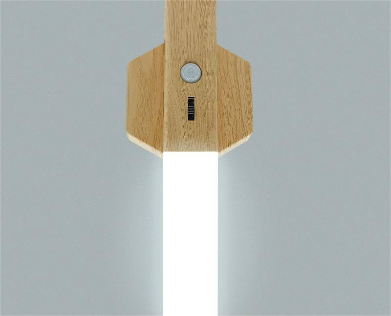 Lampe de nuit en bois pour maison intelligente, petite lampe LED à Induction