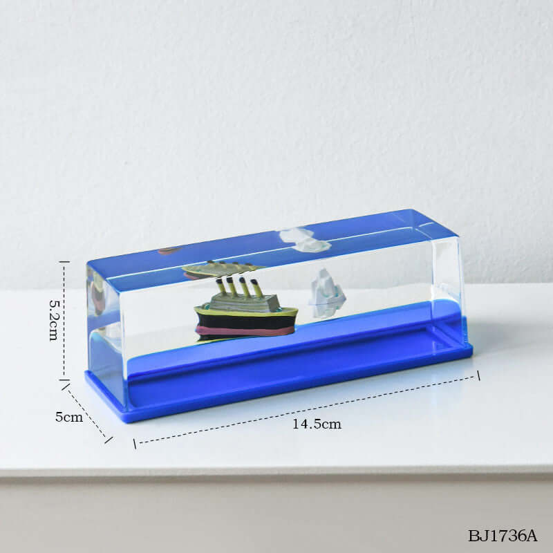 Kreative Kreuzfahrtschiff-Dekoration, Flüssigkeits-Driftflasche, Desktop-Dekoration