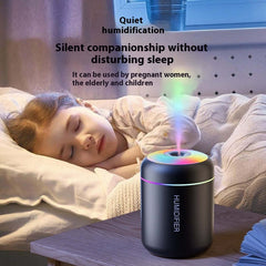 Household Car Heavy Fog Mute Small Seven-color Ambience Light Desktop Mini Humidifier Device