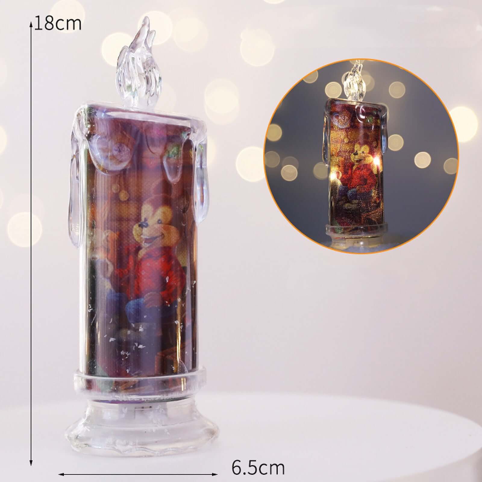 Bougies électroniques transparentes de Noël Cadeaux décoratifs