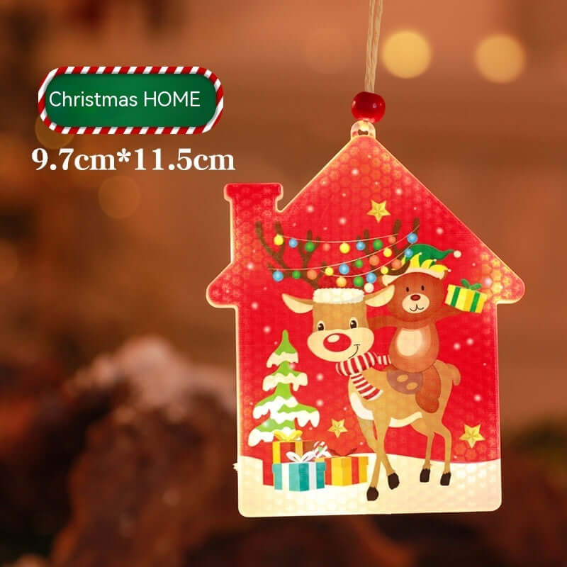 Bar Atmosphere Christmas Interior Decorations Colored Lights