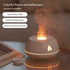 Flammenbefeuchter, Aromatherapie-Diffusor, 7 Farben, Licht, Heimluftbefeuchter, 130 ml, USB-Raumduft, ätherisches Öl-Diffusor