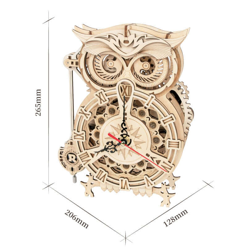 Robotime Rokr jouets créatifs bricolage 3D hibou horloge en bois blocs de construction Kits pour enfants cadeaux de noël décoration de la maison LK503