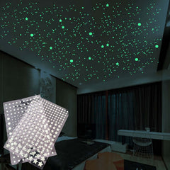 Fluorescent Dot and Star Luminous Wall Sticker for Cute and Stylish Decor