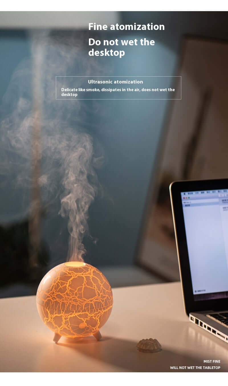 Planet Flame Crack Aromatherapy Seven-color Humidifier