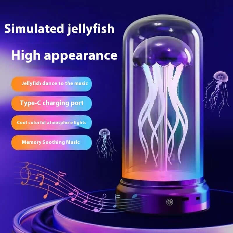 Mechanical Jellyfish Music Box Singing Ornaments Luminous Ambience Light