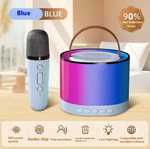 Portable Handheld Karaoke Mics Speaker Machine, Home Karaoke Machine with Microphone Set for Adults Home Party Birthday