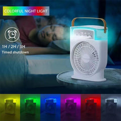 Climatiseur Portable USB, ventilateur de refroidissement avec 5 pulvérisations, 7 couleurs de lumière, réservoir d'eau de 600ML, brouillard de pulvérisation, humidificateurs