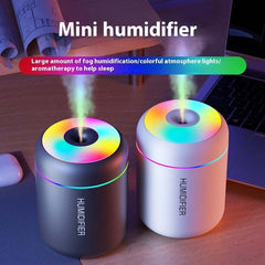 Household Car Heavy Fog Mute Small Seven-color Ambience Light Desktop Mini Humidifier Device