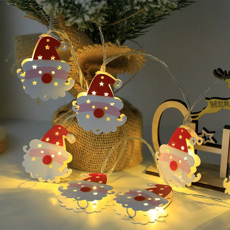 2023 Weihnachten LED Lichterkette Weihnachtsmann Elch Schneemann Weihnachten Ornament String Licht Weihnachtsdekorationen 2023 Neujahr Navidad Geschenk