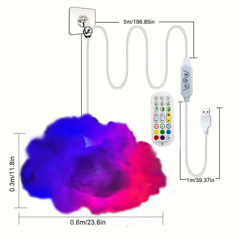 LED Cloud Lights Remote Control APP Bar Bedroom Ambience Light