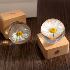 Modern Log Bottom Touch Small Night Lamp with Fragrant Flowers