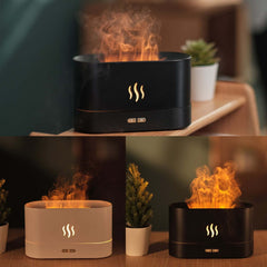 Diffuseur d'arôme avec humidificateur de brume légère de flamme, diffuseur d'aromathérapie avec Protection d'arrêt automatique sans eau pour Spa, maison, Yoga, bureau