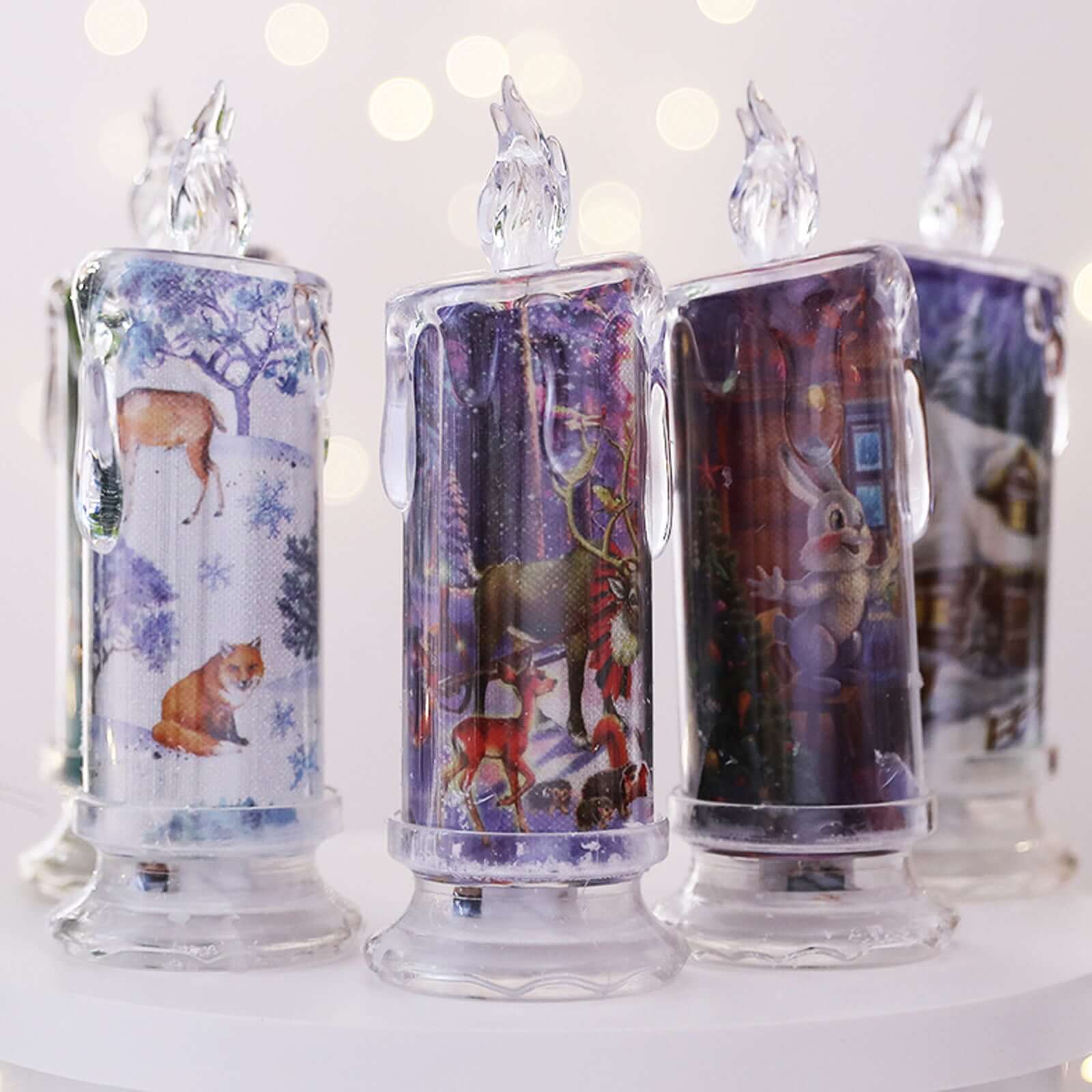 Bougies électroniques transparentes de Noël Cadeaux décoratifs