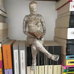 Reading Woman Thinker Resin Statue House Decoration Ornament Character Sculpture Home Decor Ornament Bookshelf Decoration