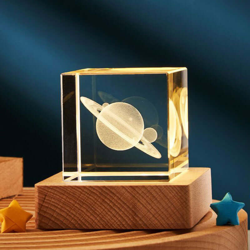 3D Transparent Kristall Cube Desktop Dekoration Kleine Nacht Lampe Schlafzimmer Wohnkultur Für Kinder Party Kinder Geburtstag Geschenke