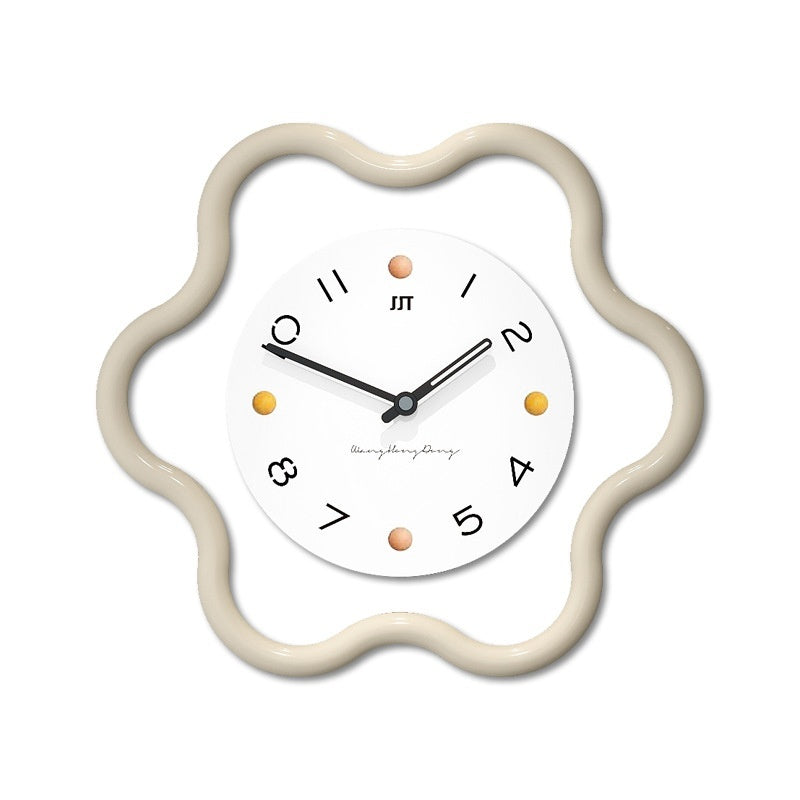 Cream Wind Clock High Sense Wall Home Background Decoration Pocket Watch