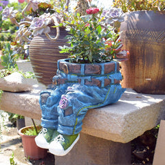 Garden Art Jeans Décoration de jardin Pot de fleur