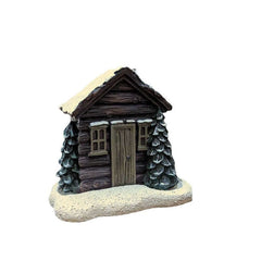 Räuchergefäß für Blockhütten, rustikaler Weihnachtsschornstein, Hütte, Räucherkegel, Sammlerstück, Statue aus Kunstharz, Tisch