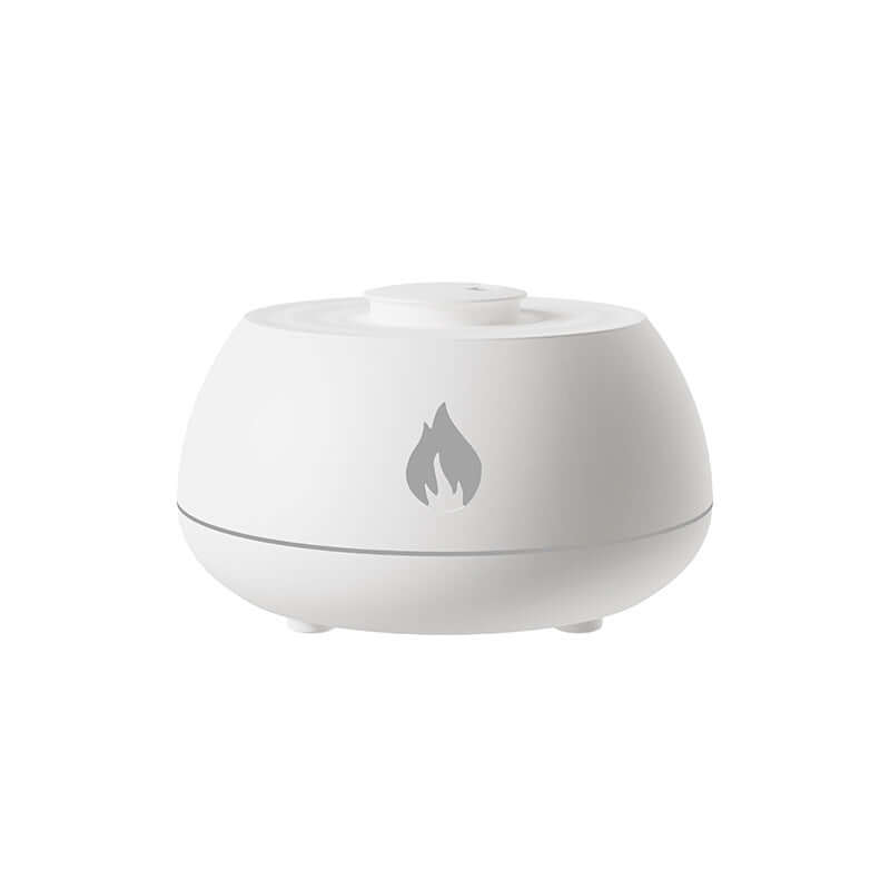 Flammenbefeuchter, Aromatherapie-Diffusor, 7 Farben, Licht, Heimluftbefeuchter, 130 ml, USB-Raumduft, ätherisches Öl-Diffusor