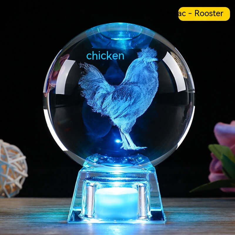 Crystal Ball Zodiac Decorative Crafts Luminous Ornaments