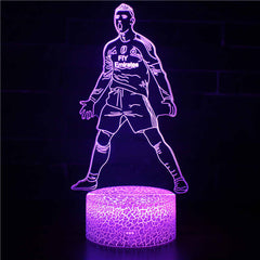 Led Small Night Lamp Football Player Colorful Touch Ambience Light