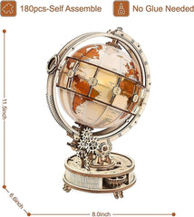 Rokr Globe lumineux 3D en bois, 180 pièces, Kits de blocs de construction, jouet, offre spéciale