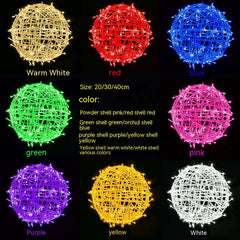 LED Vine Bal Light Waterproof Christmas Holiday Decorative String Lights