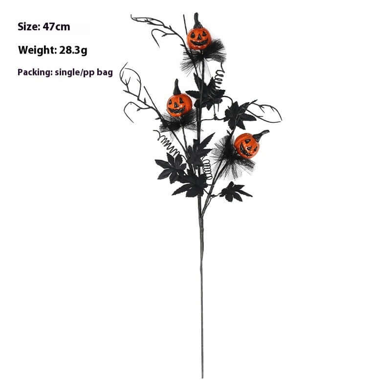 Halloween Decorations Black Horror Pumpkin Twig Cutting Bouquet