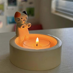 Christmas New Year Bedroom Atmosphere Cat Aromatherapy Candlestick