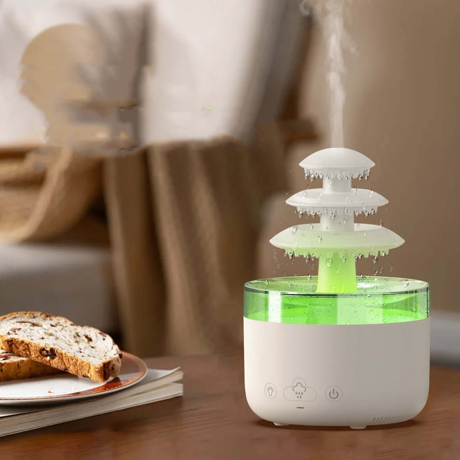 Neue Wolke Regen Luftbefeuchter Ätherisches Öl Aromatherapie Diffusor USB Stumm Nebel Luftbefeuchter Mit Bunten Licht