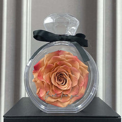 Natürliche ewige Blumenornamente, transparente Abdeckung, getrocknete Rose, Geschenkbox für Weihnachten, Neujahr, Valentinstag, Heimdekoration