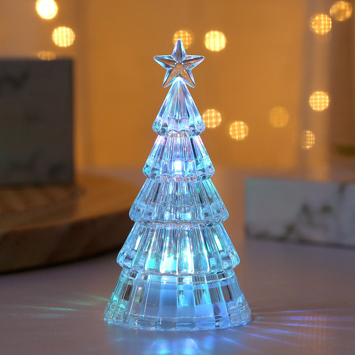 Christmas Decoration Light-emitting Christmas Tree Crystal Small Night Lamp